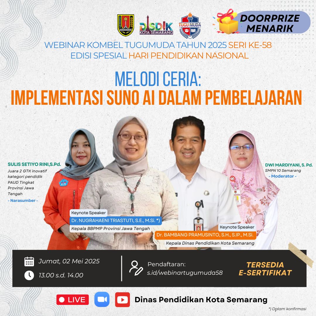 WEBINAR KOMUNITAS BELAJAR TUGUMUDA SERI KE-58 SPESIAL HARI PENDIDIKAN NASIONAL